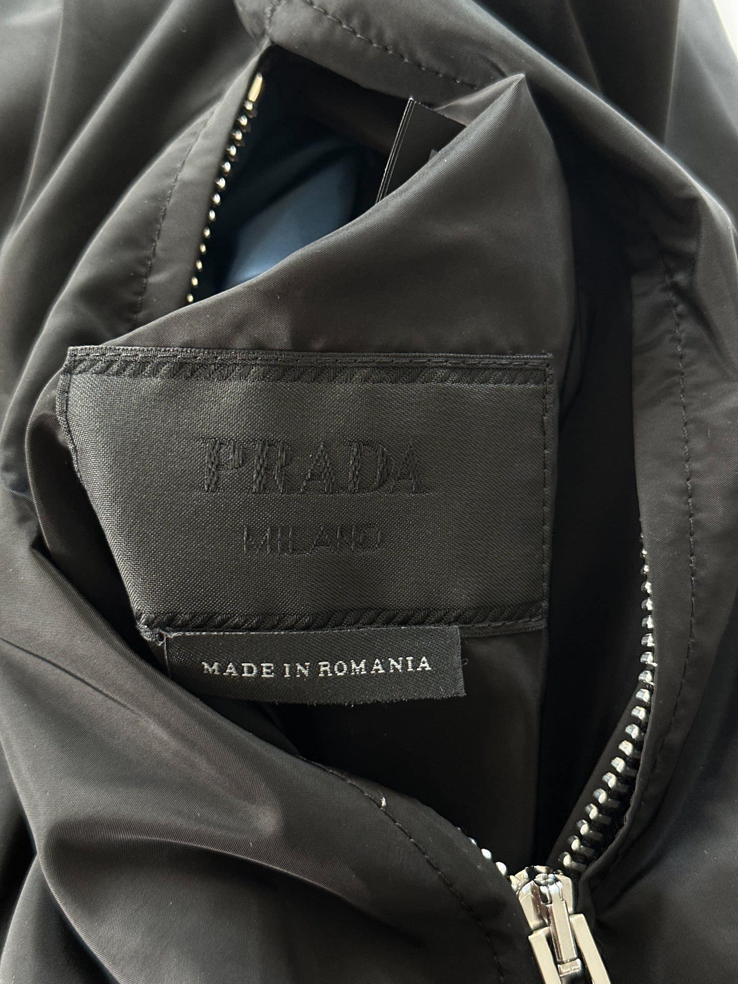 Prada Black & Blue Reversible Nylon Windbreaker