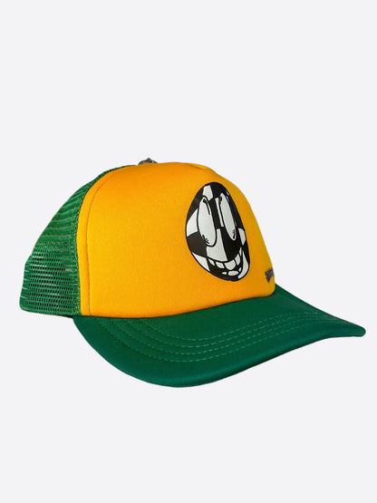 Chrome Hearts Matty Boy Green & Yellow Smiley Trucker Hat