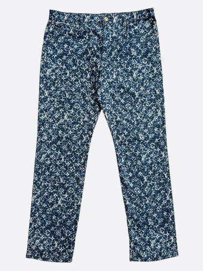 Louis Vuitton Blue Pointillism Monogram Jeans