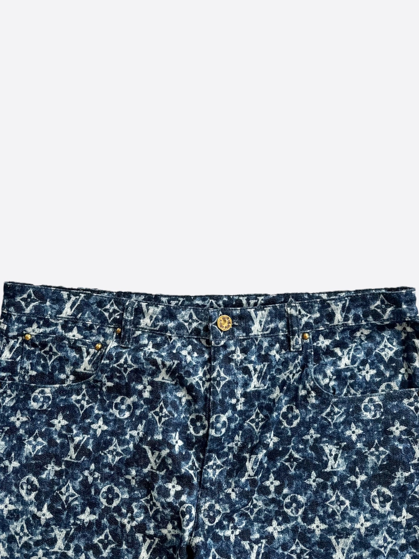 Louis Vuitton Blue Pointillism Monogram Jeans