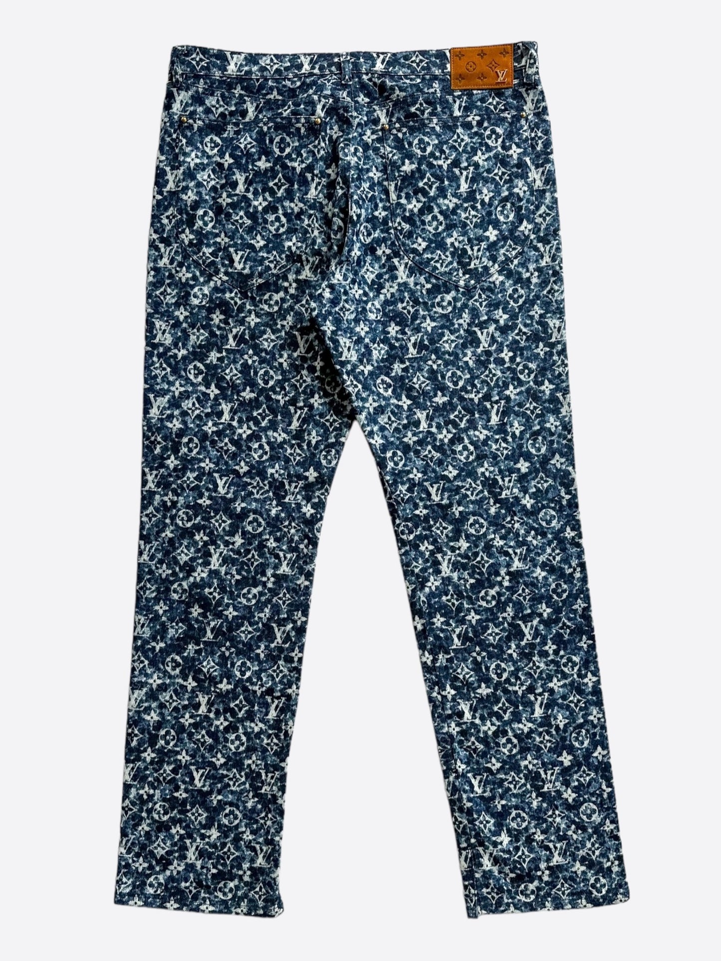 Louis Vuitton Blue Pointillism Monogram Jeans