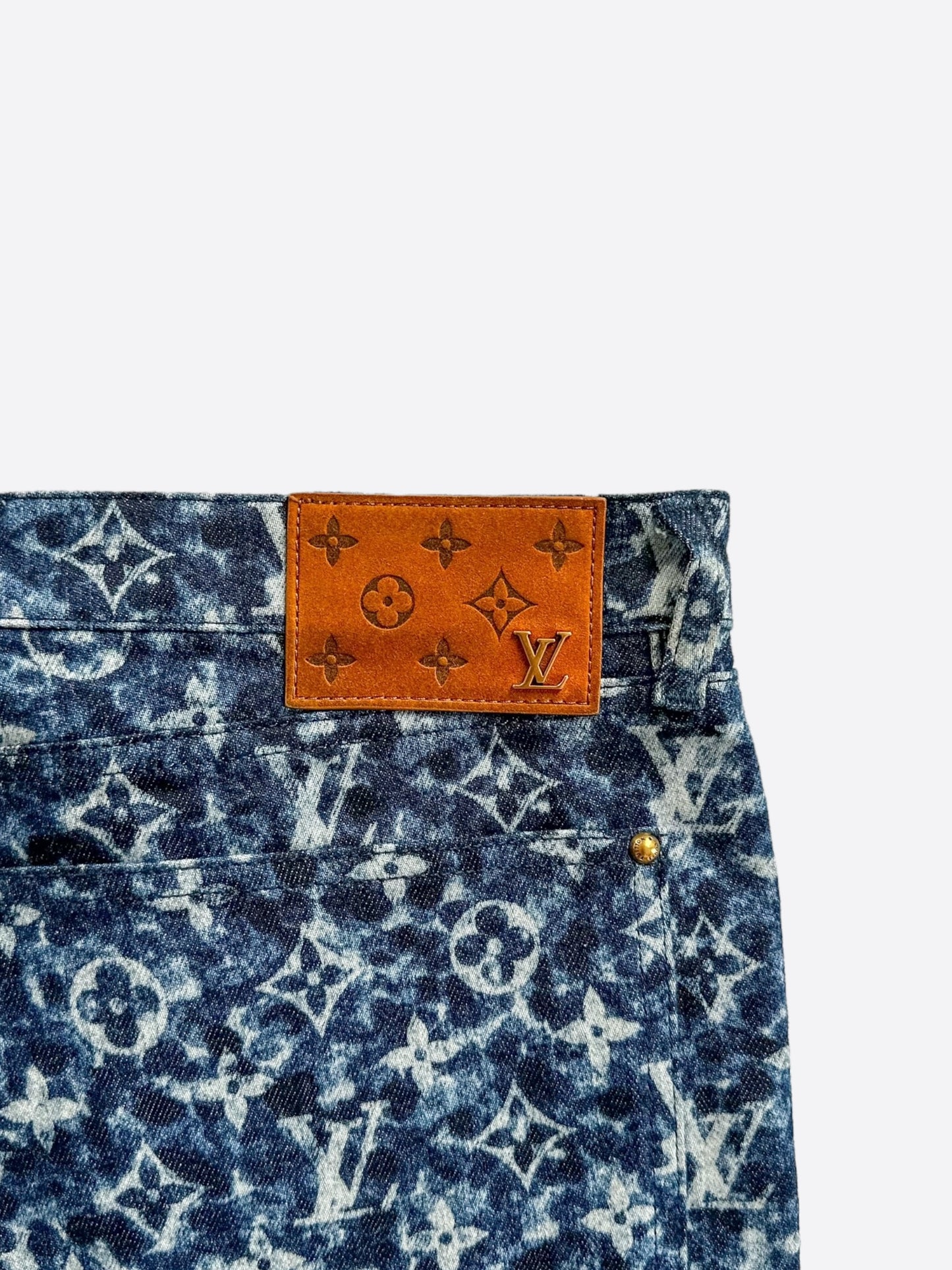 Louis Vuitton Blue Pointillism Monogram Jeans