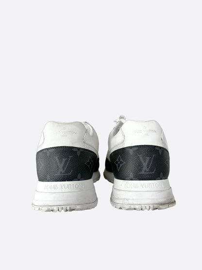 Louis Vuitton White & Monogram Eclipse Mesh Run Away Sneakers