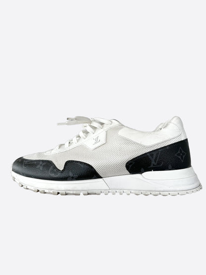 Louis Vuitton White & Monogram Eclipse Mesh Run Away Sneakers