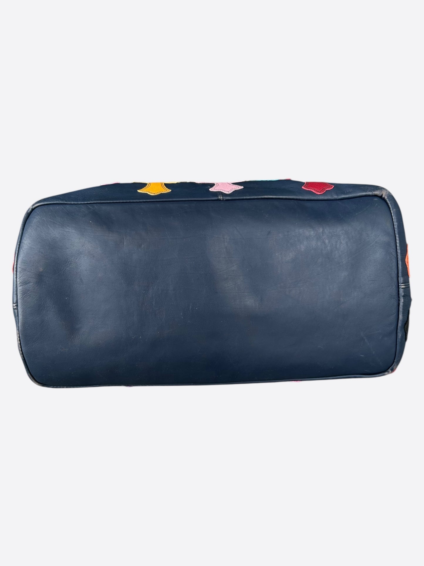 Chrome Hearts Navy Multicolor Cross Patch Tote Bag
