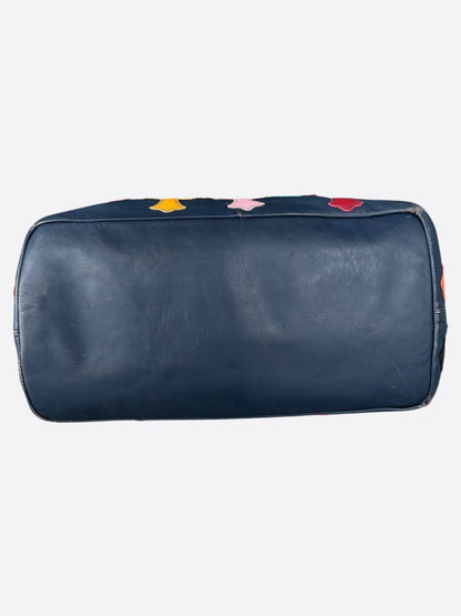 Chrome Hearts Navy Multicolor Cross Patch Tote Bag