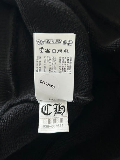 Chrome Hearts Black Triple Cross CH Logo Embroidered Sweater