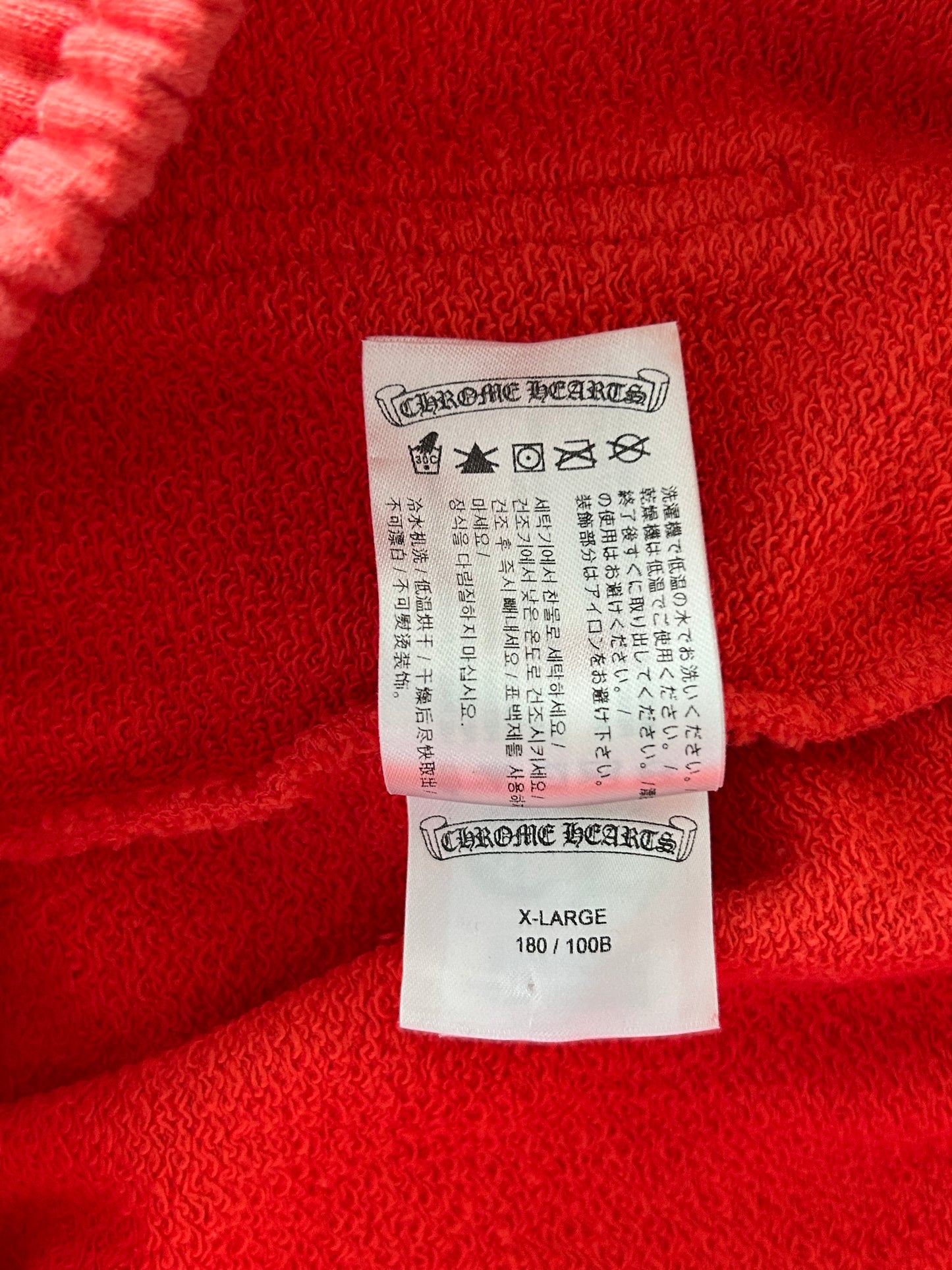Chrome Hearts Matty Boy Red Spark Cargo Shorts