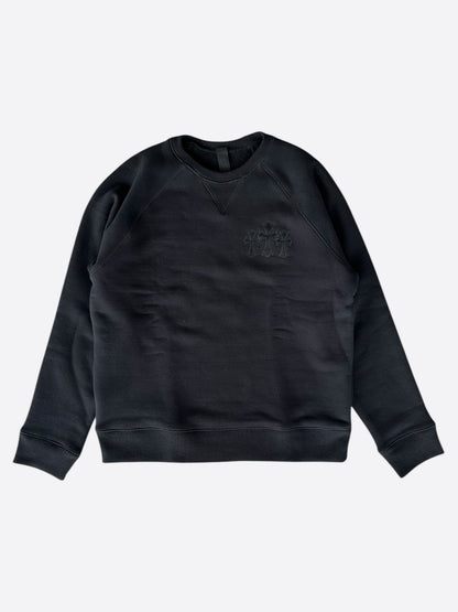 Chrome Hearts Black Triple Cross CH Logo Embroidered Sweater