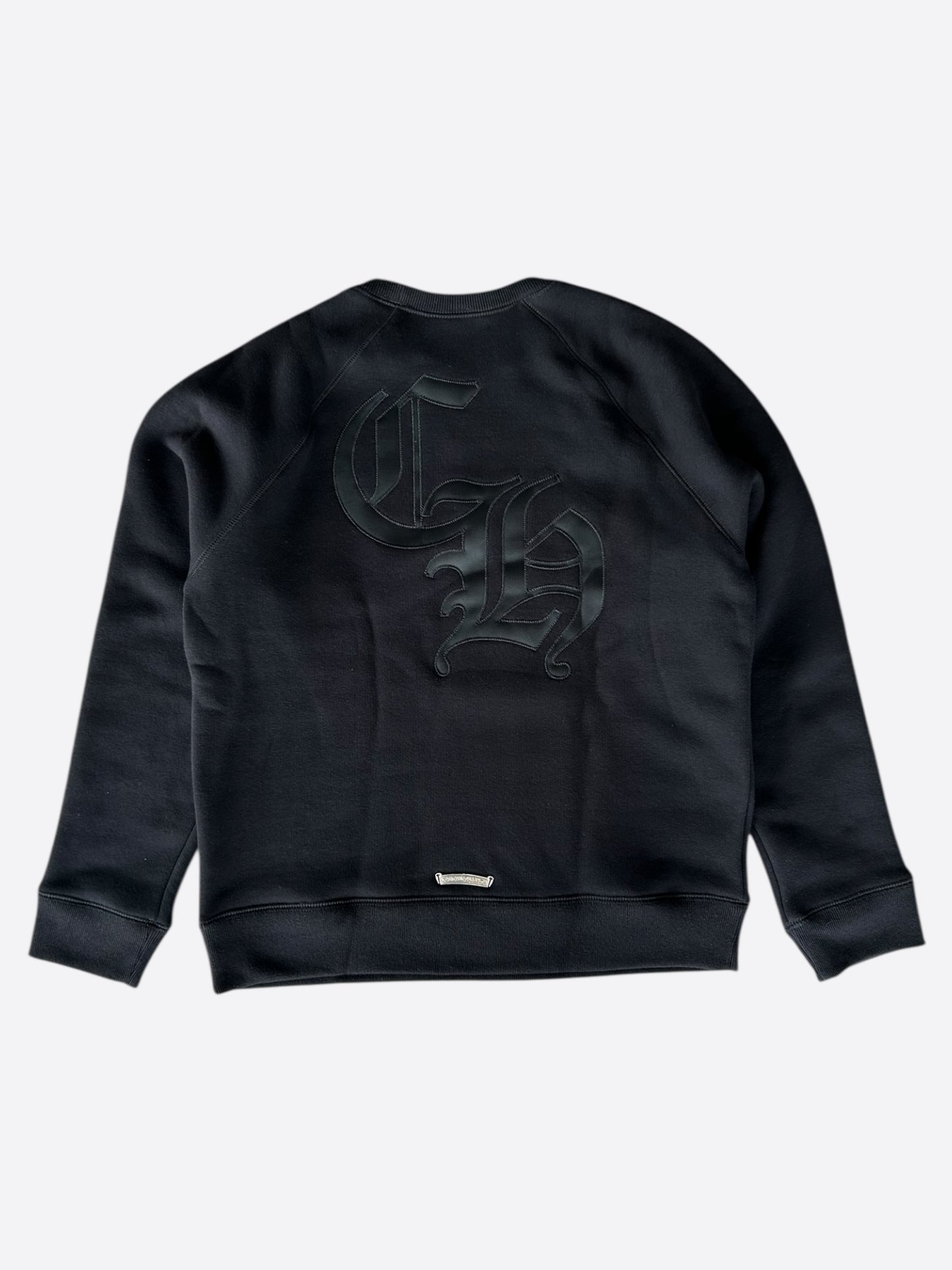 Chrome Hearts Black Triple Cross CH Logo Embroidered Sweater