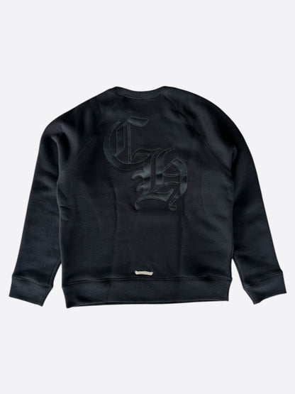 Chrome Hearts Black Triple Cross CH Logo Embroidered Sweater