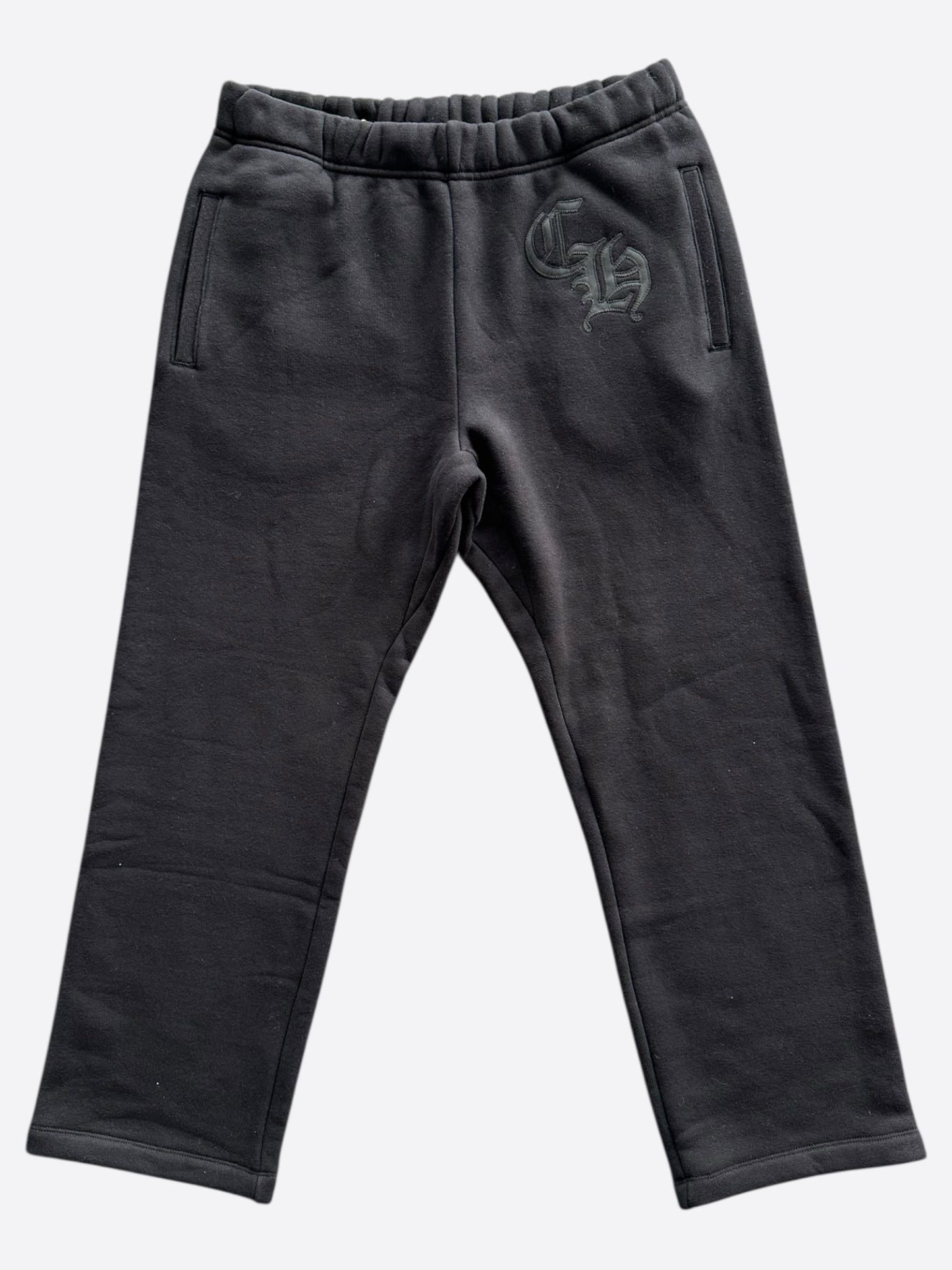 Chrome Hearts Black CH Logo Embroidered Sweatpants