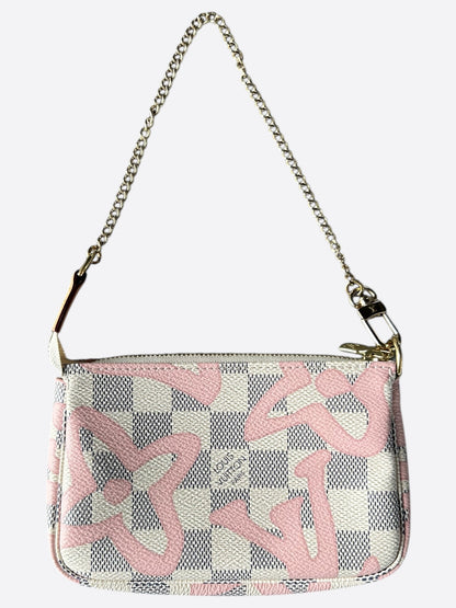 Louis Vuitton Damier Azur Pink Monogram Mini Pochette