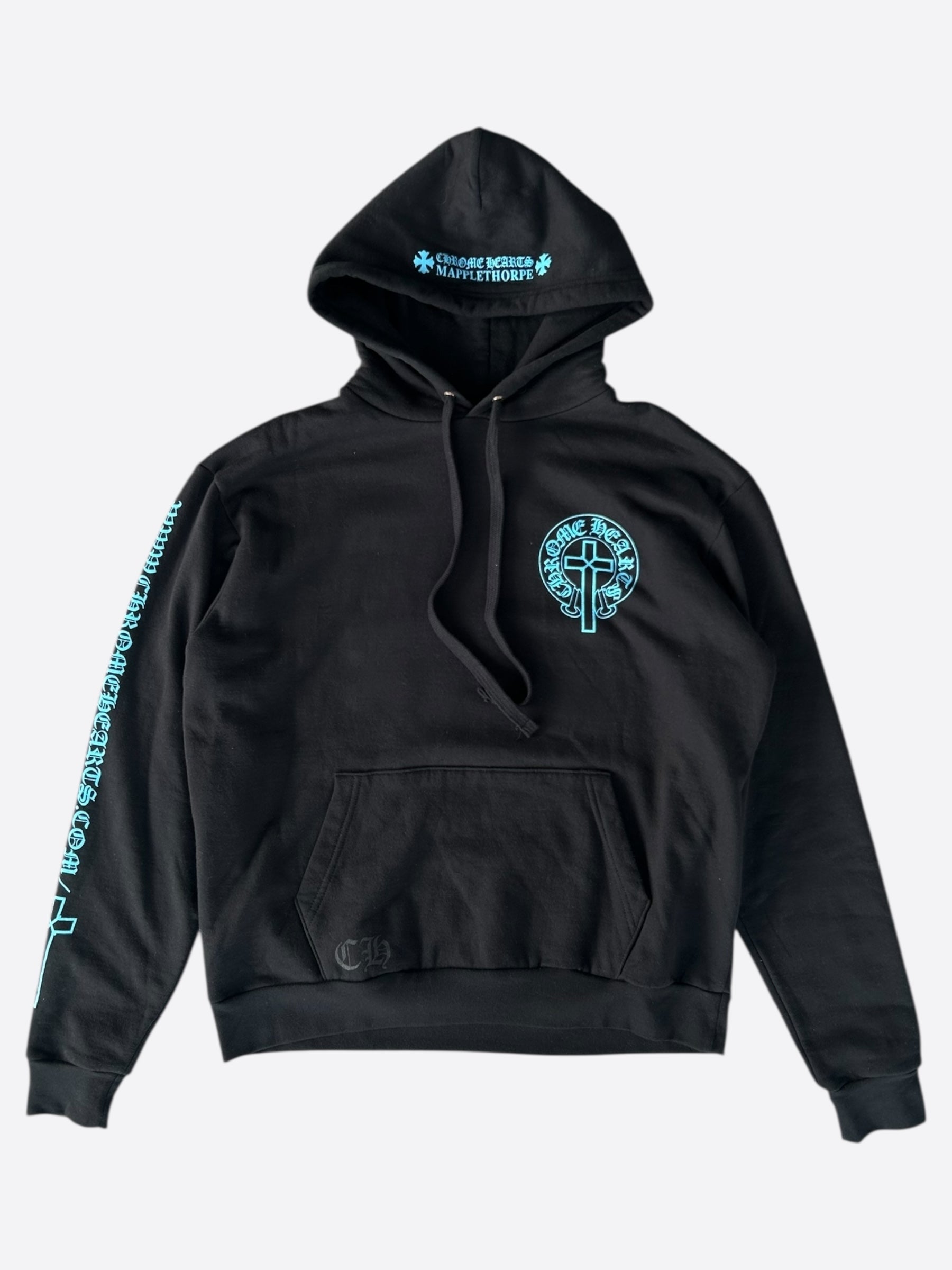 【Chrome Hearts】Mapplethorpe Hoodie★フーディ★Black Chrome Hearts Black & Blue Mapplethorpe Hoodie – Savonches