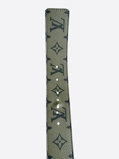 Louis Vuitton Red & Green Monogram Reversible Belt