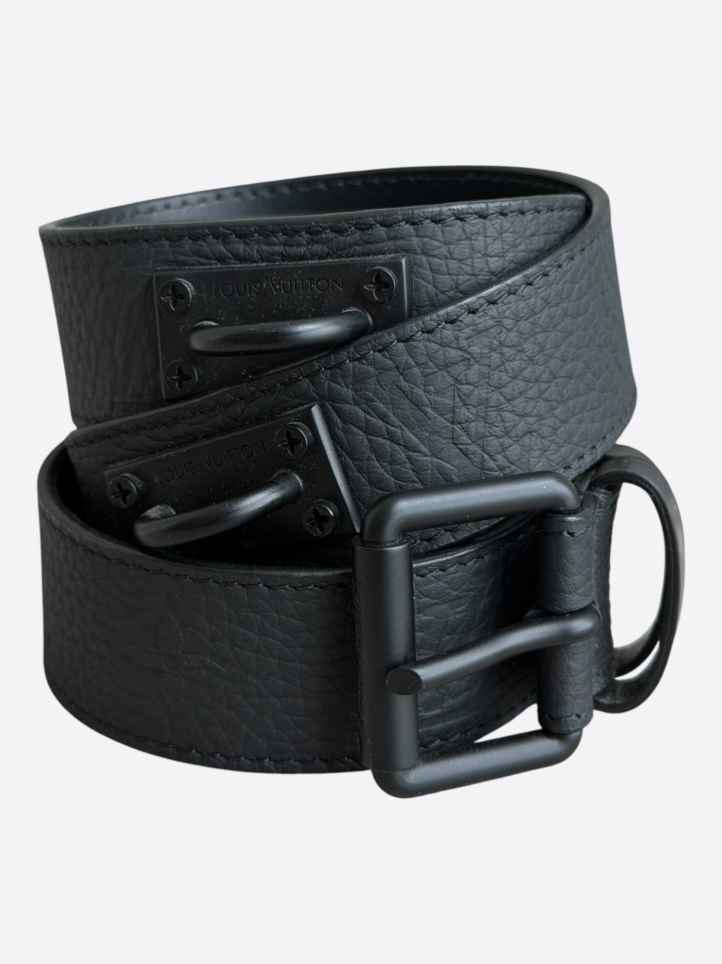 Louis Vuitton Black Monogram Leather Belt