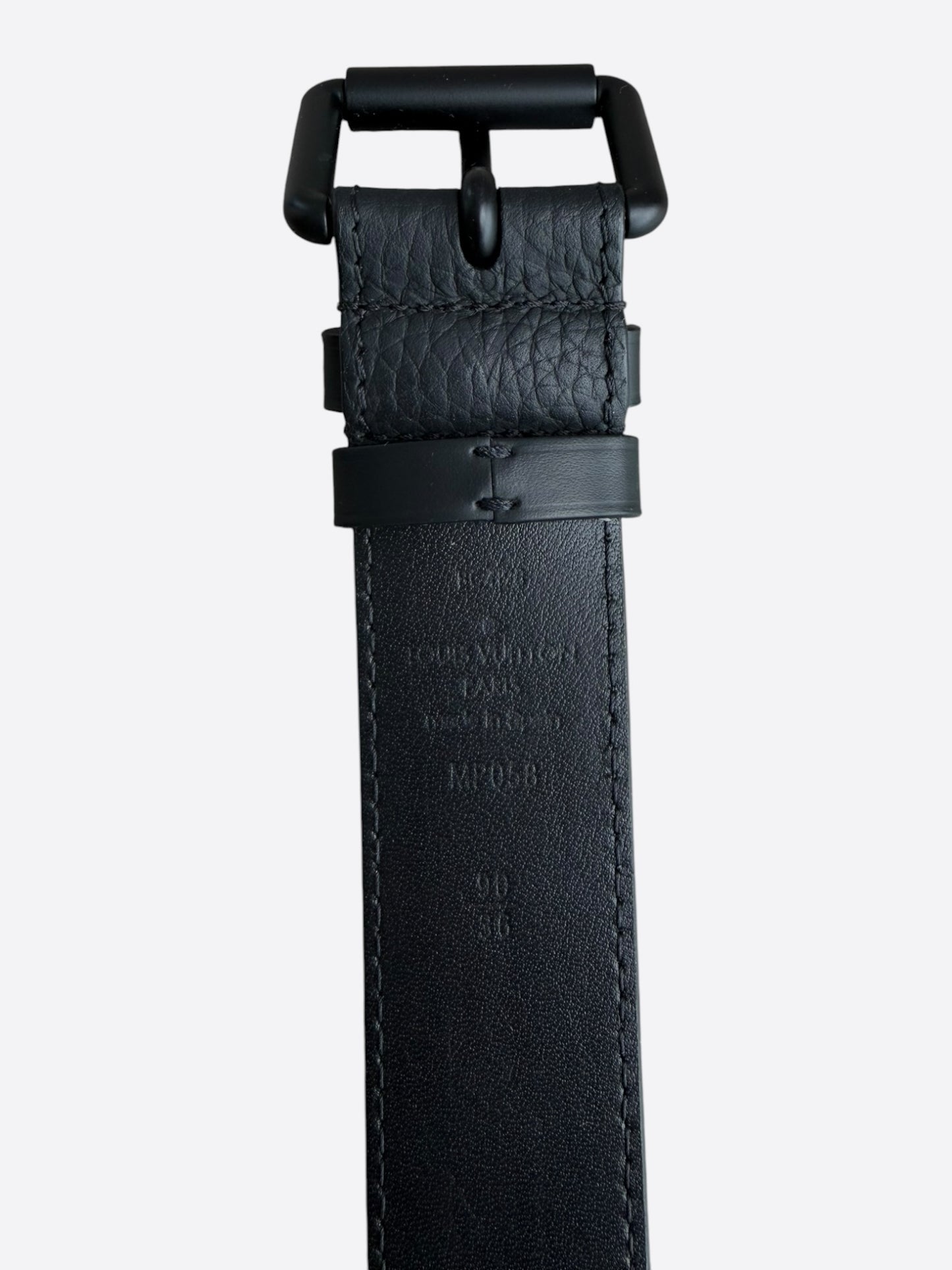 Louis Vuitton Black Monogram Leather Belt