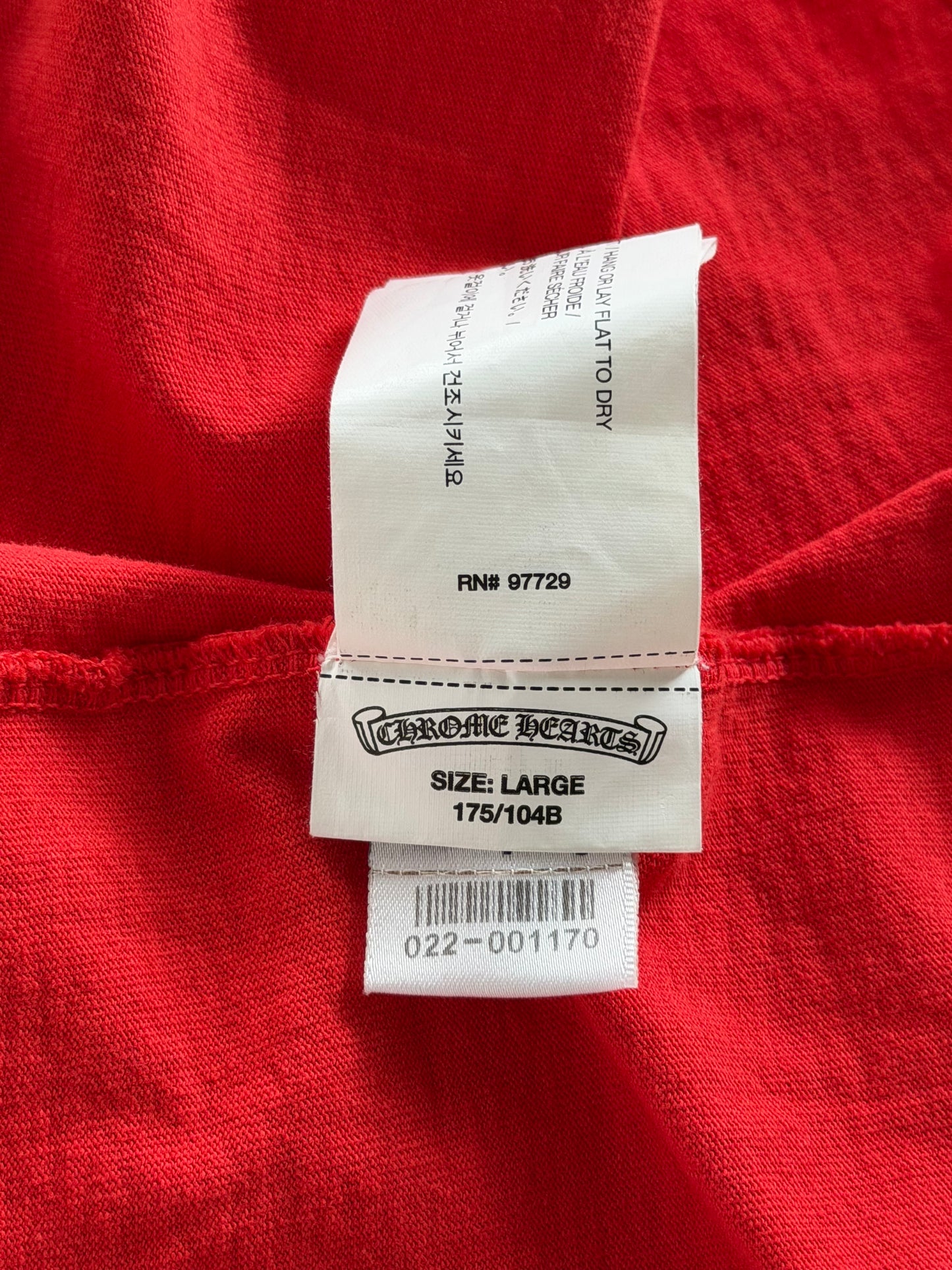 Chrome Hearts Matty Boy Red Stay Fast Longsleeve T-Shirt
