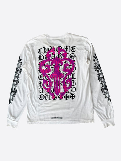 Chrome Hearts White & Purple Dagger Longsleeve T-Shirt