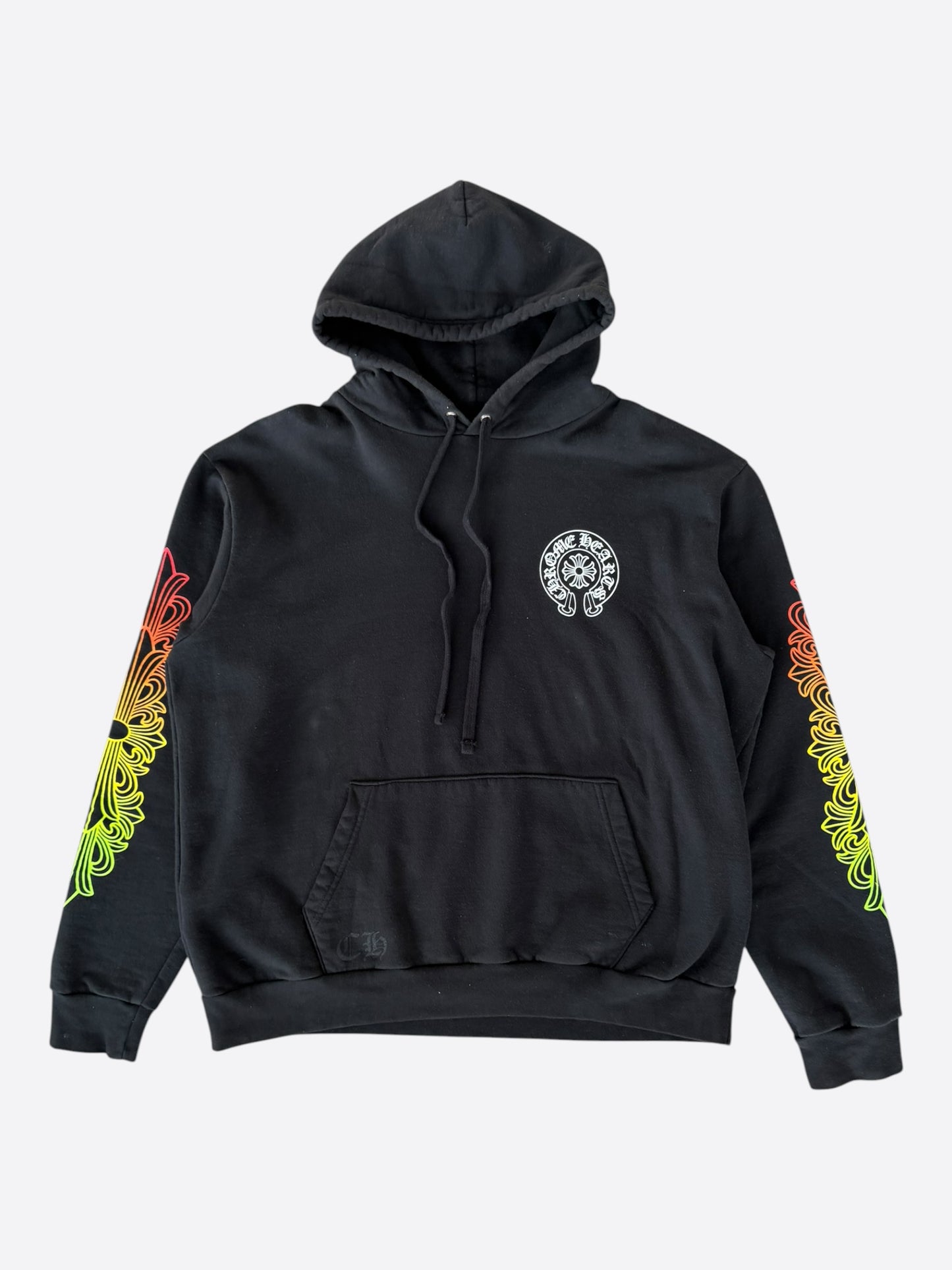 Chrome Hearts Black Gradient Circle Logo Hoodie