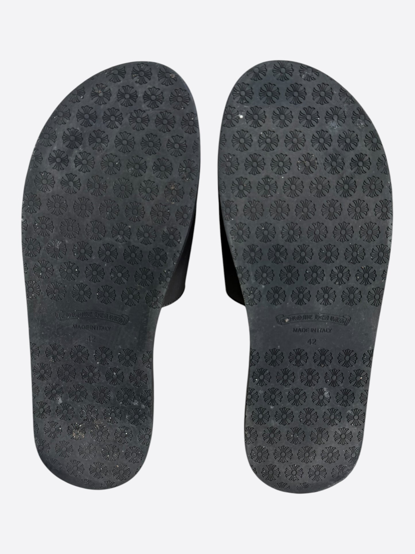 Chrome Hearts Matty Boy Black Chomper Slides