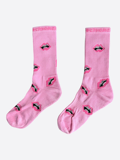 Chrome Hearts Matty Boy Pink Chomper Socks