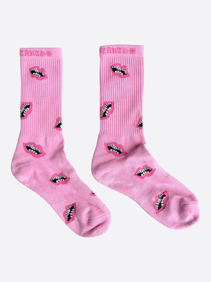 Chrome Hearts Matty Boy Pink Chomper Socks