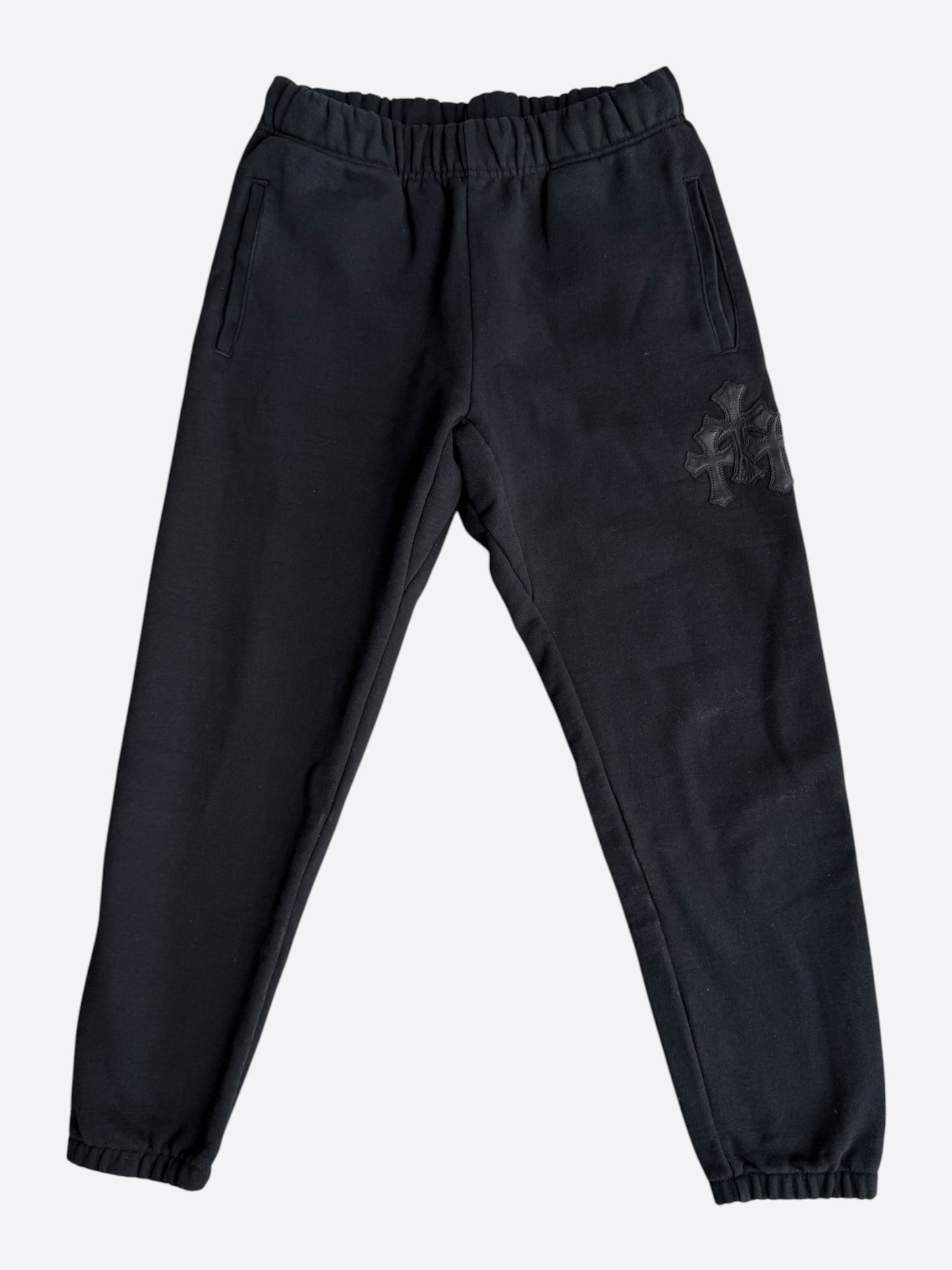 Chrome Hearts Black Triple Cross Patch Paper Jam Sweatpants