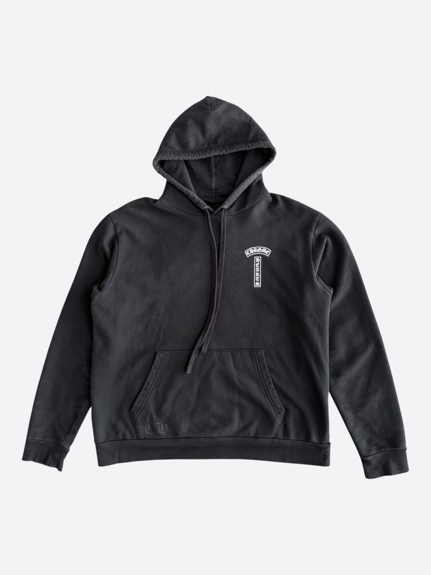 Chrome Hearts Black & White T-Bar Logo Hoodie
