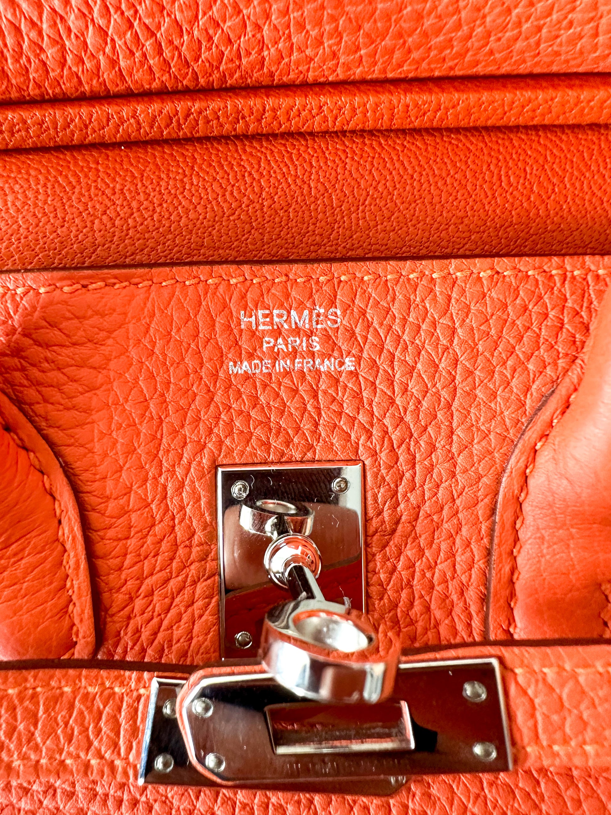 Hermès Orange Togo Birkin 25 – Savonches
