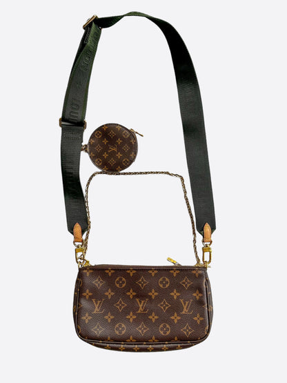 Louis Vuitton Khaki Brown Monogram Multi Pochette