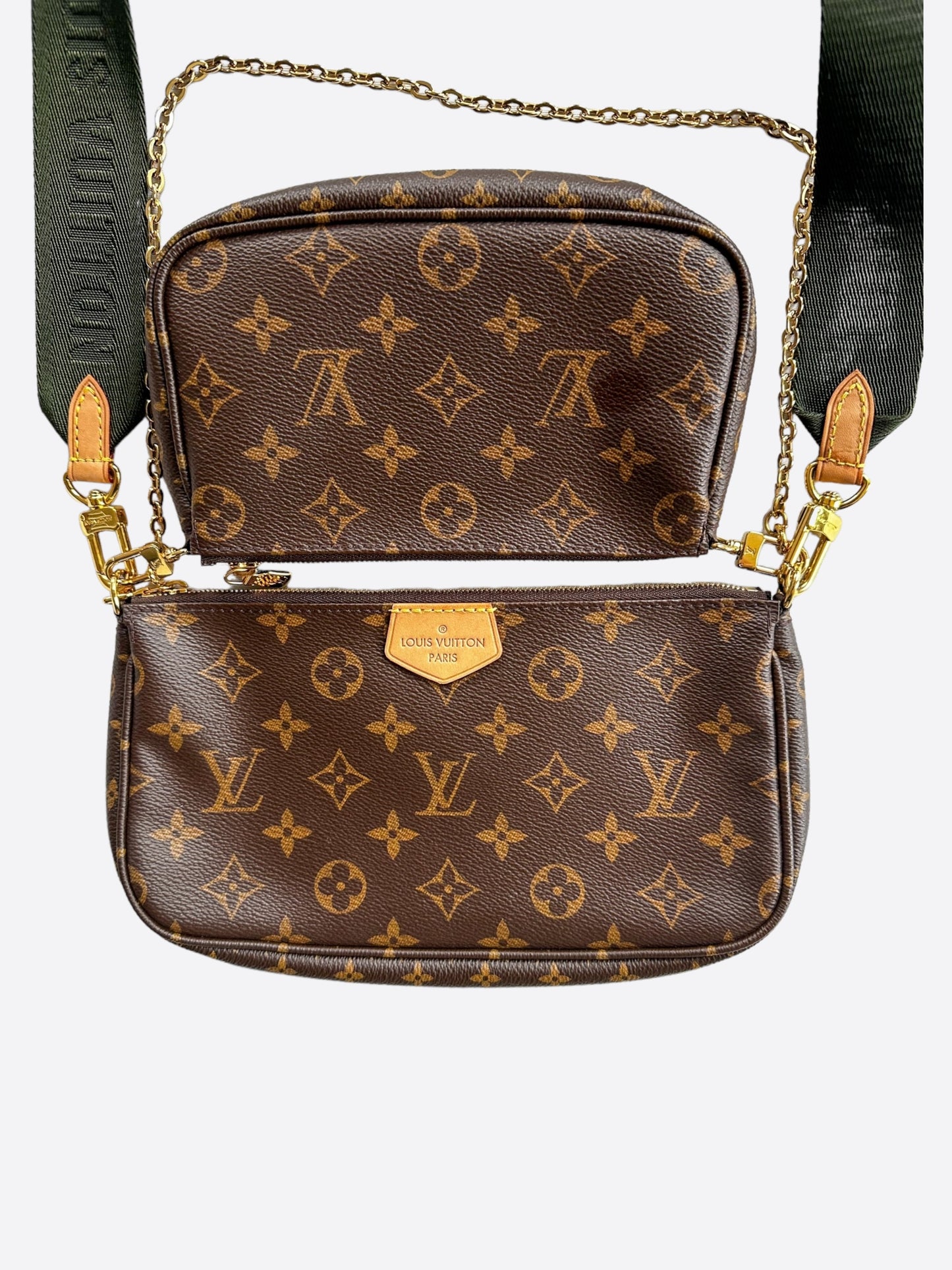 Louis Vuitton Khaki Brown Monogram Multi Pochette