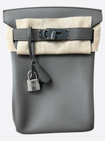 Hermes Grey HAC A Dos Crossbody Backpack
