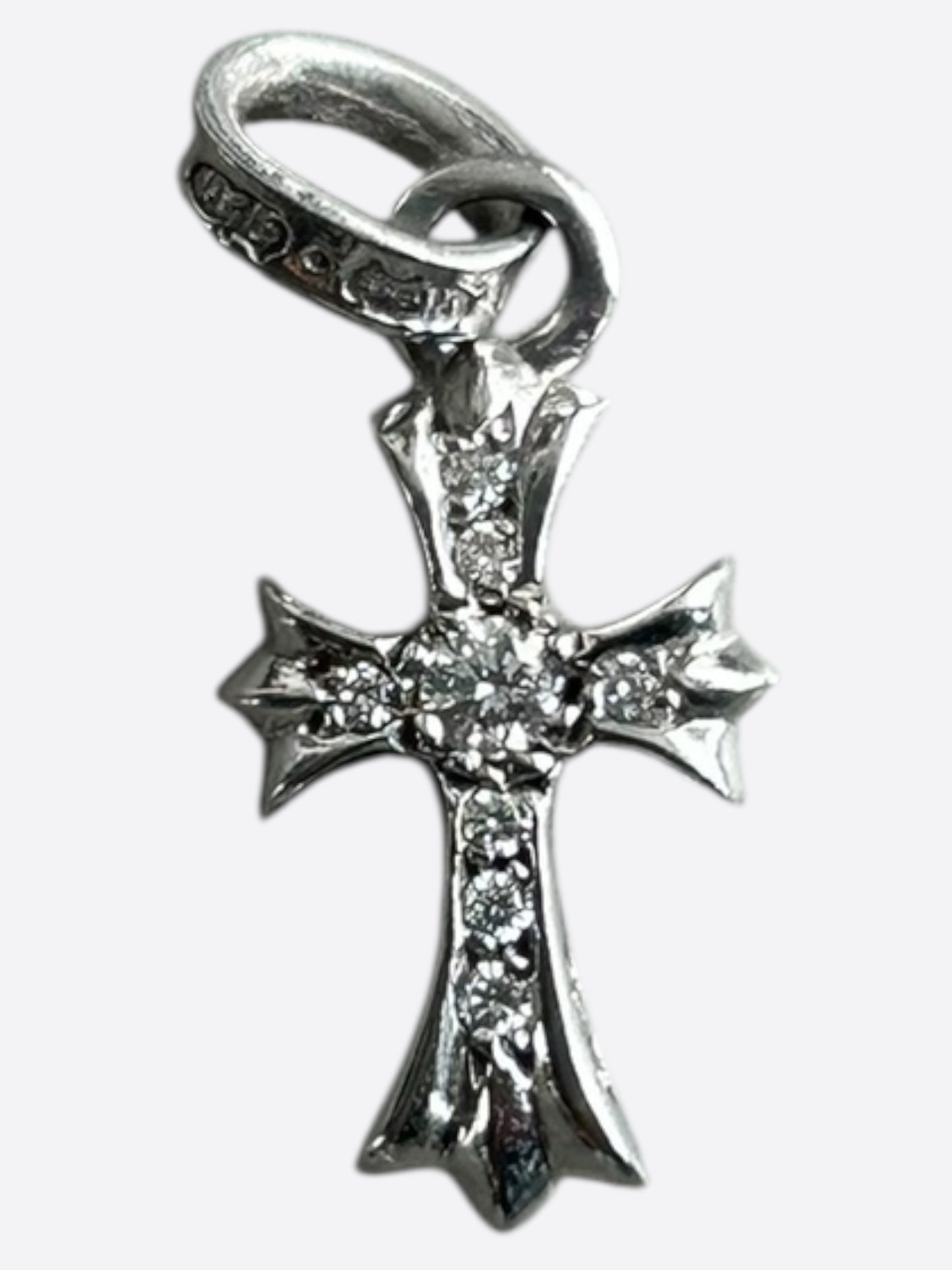 Chrome Hearts White Gold & Diamond Baby Fat Pendant
