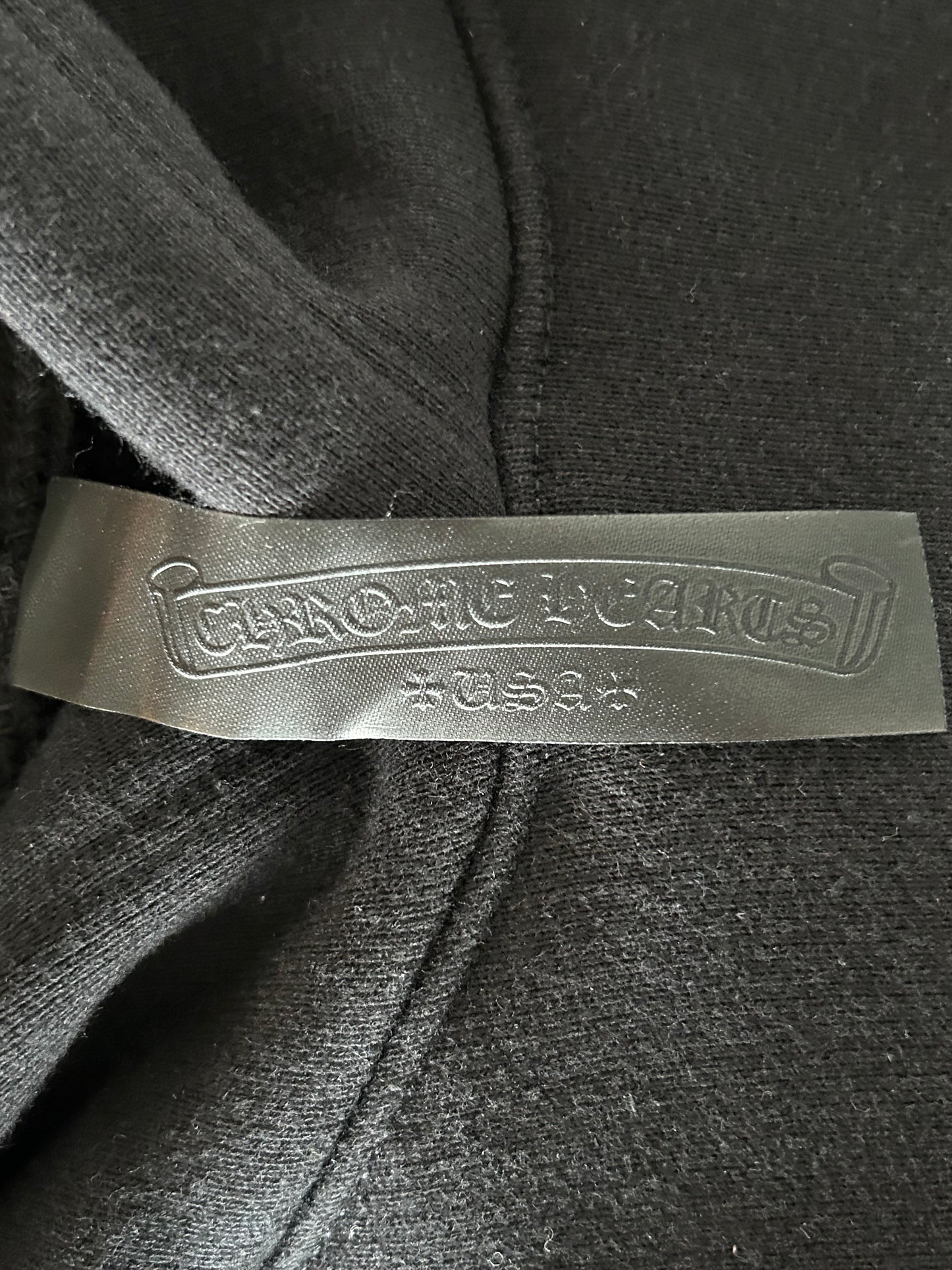 Chrome Hearts Black Triple Cross CH Logo Embroidered Hoodie