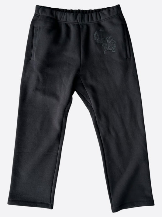 Chrome Hearts Black CH Logo Embroidered Sweatpants