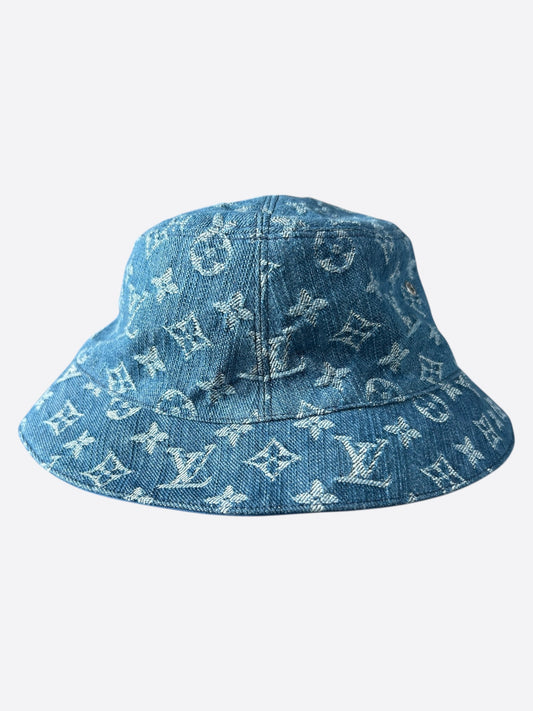 Louis Vuitton Blue Denim Monogram Bucket Hat