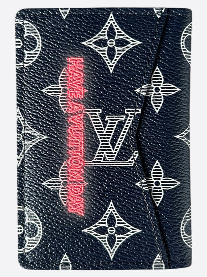 Louis Vuitton Navy Monogram Upside Down Logo Pocket Organizer
