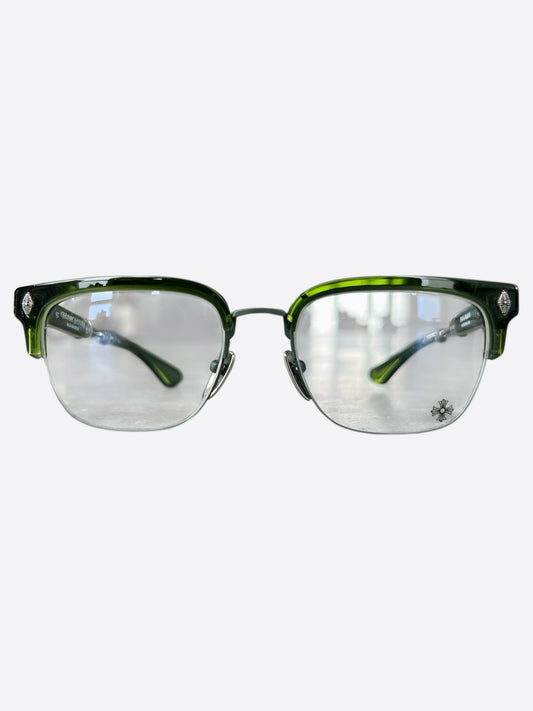 Chrome Hearts Green & Silver Evagilist Glasses