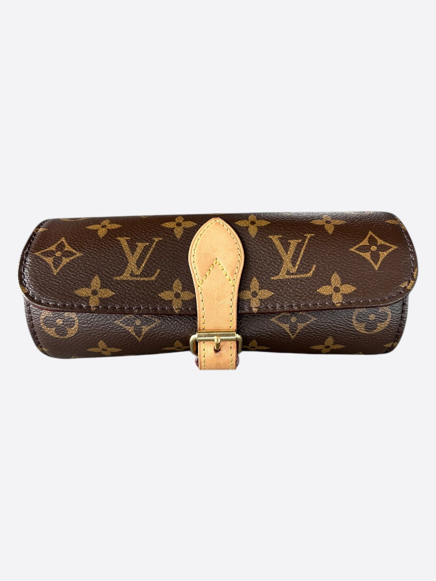 Louis Vuitton Brown Monogram Watch Roll