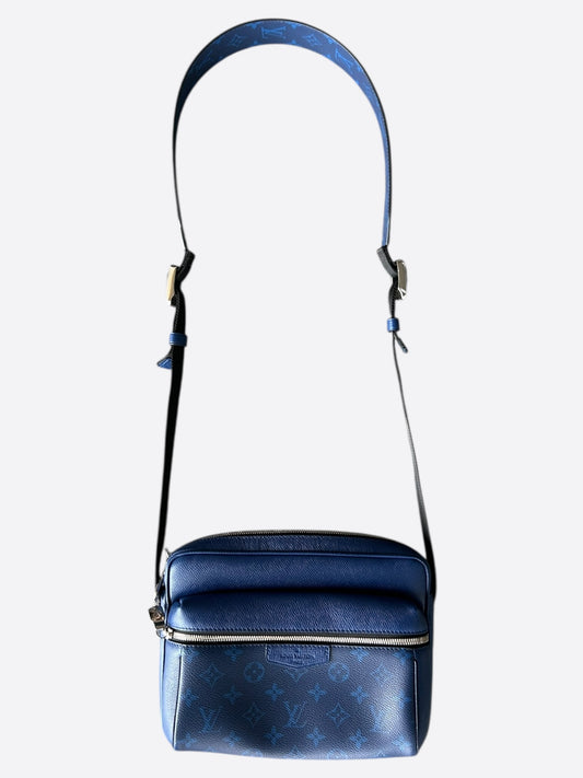 Louis Vuitton Blue Taigarama Monogram Outdoor Messenger Bag