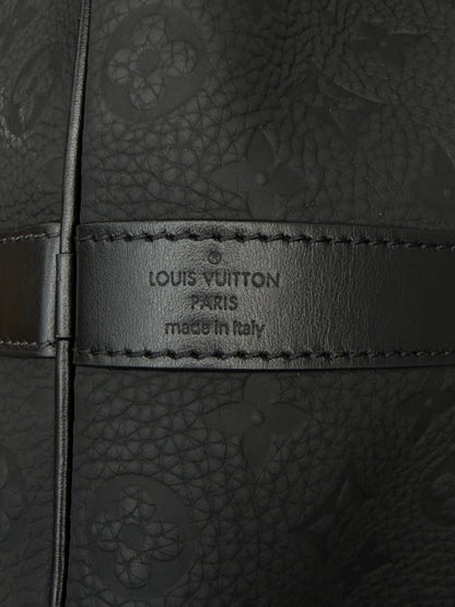 Louis Vuitton Black Taurillon Monogram Keepall 50