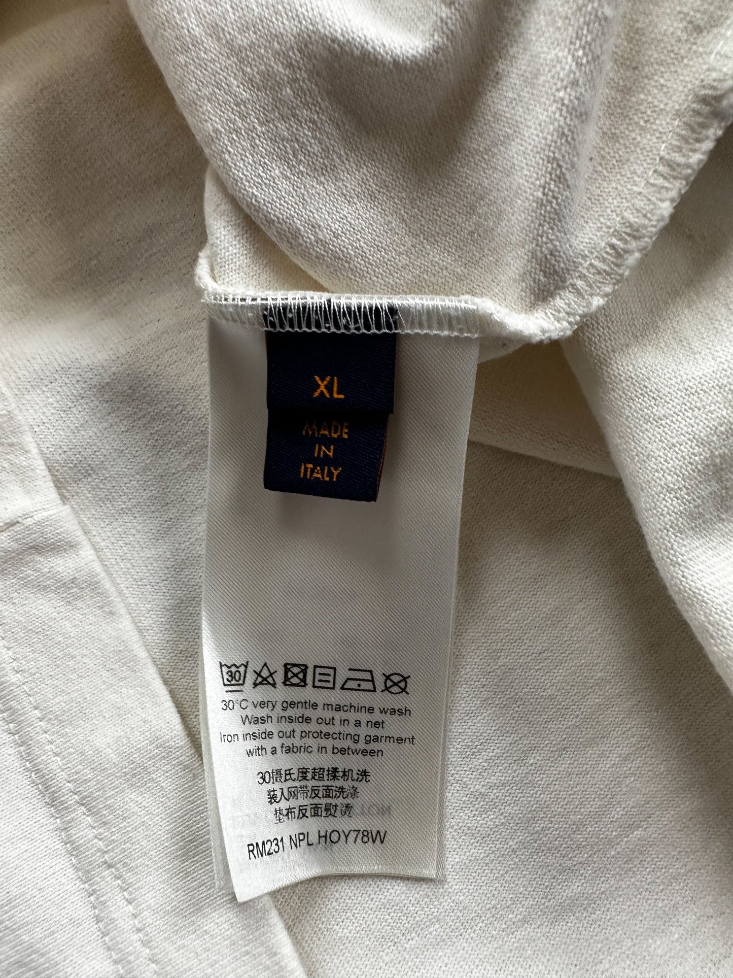 Louis Vuitton White Rainbow Logo T-Shirt