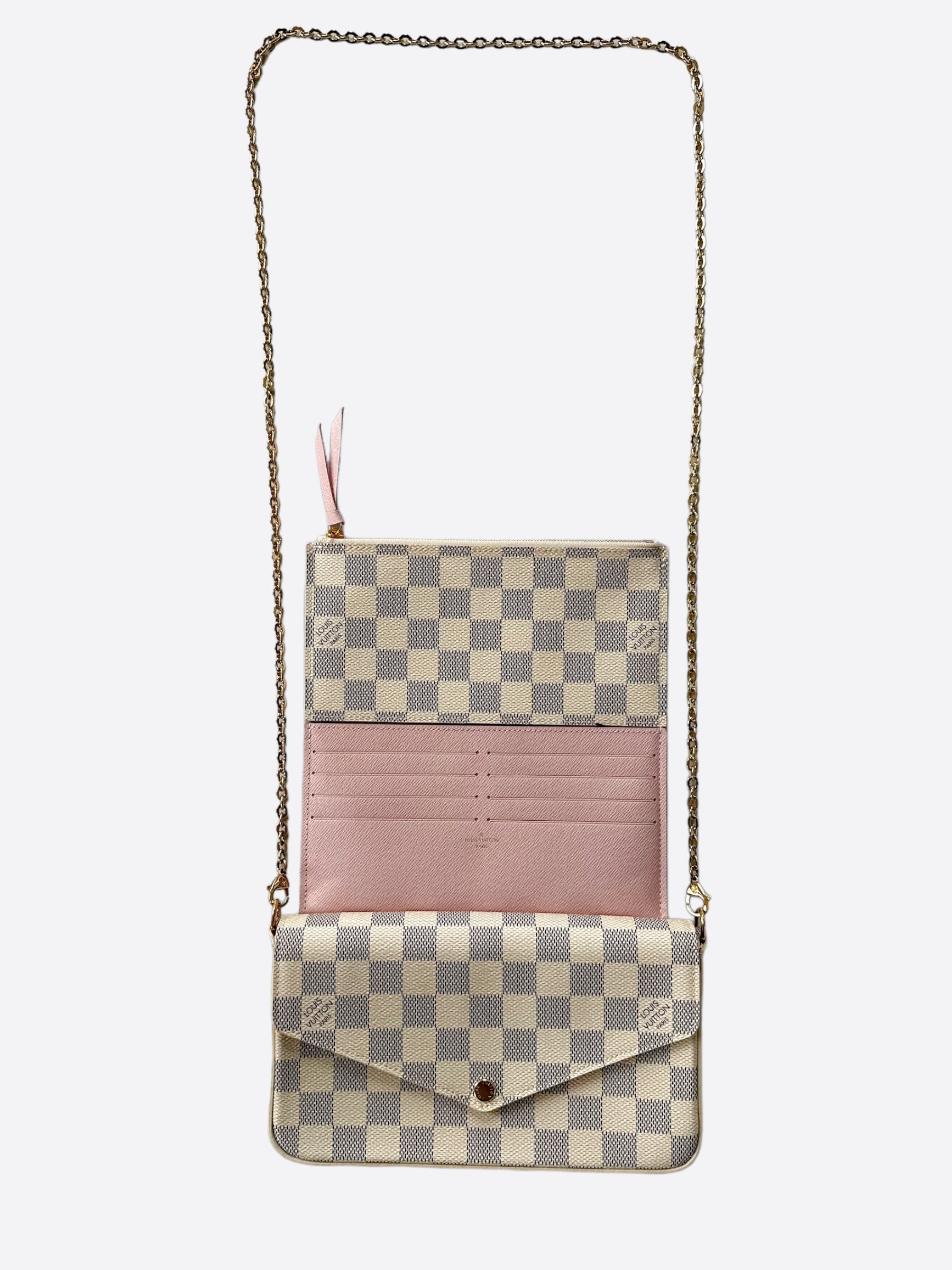 Louis Vuitton Pochette Damier top Azur mit Rechnung