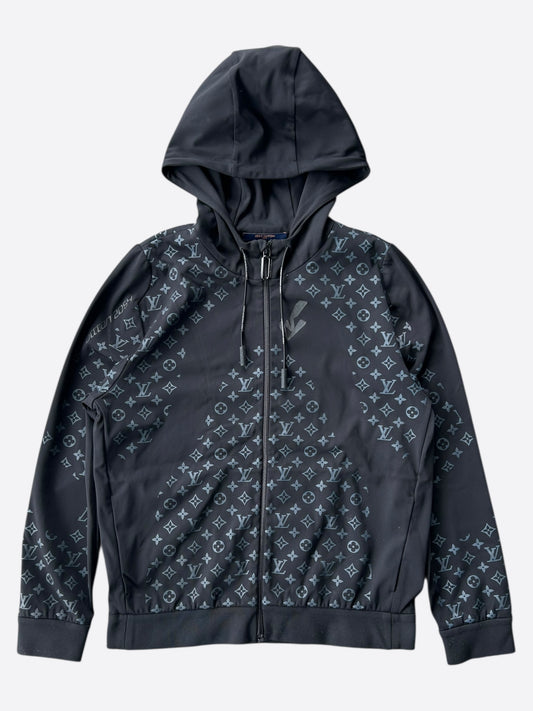 Louis Vuitton Black & Blue 2054 Heat Reflective Monogram Hoodie
