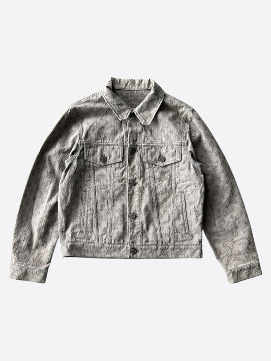 Louis Vuitton Grey Monogram Denim Jacket