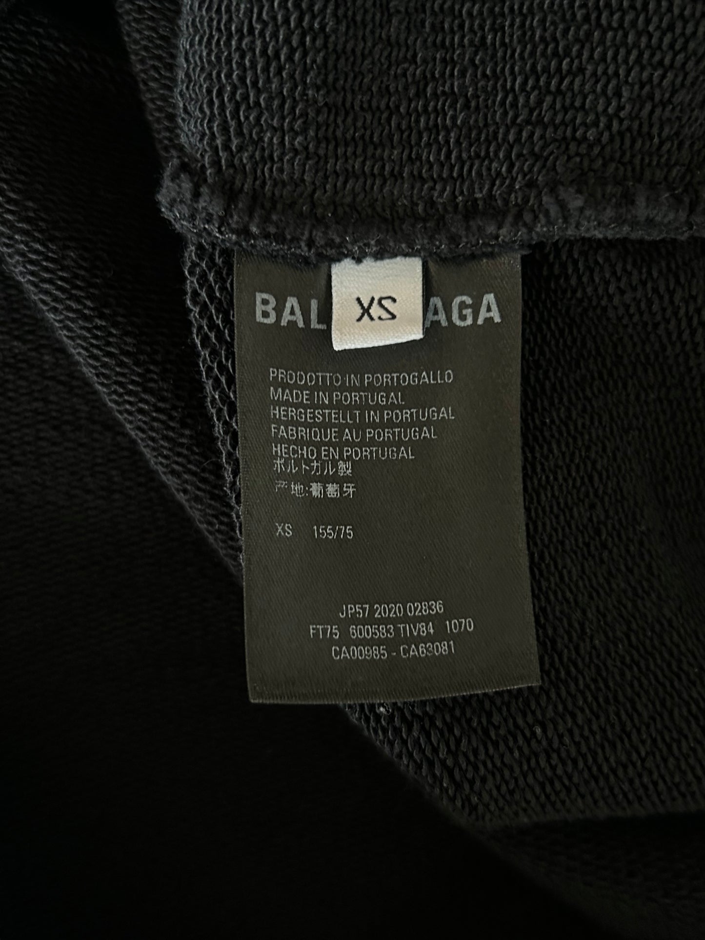 Balenciaga Black & White Logo Hoodie