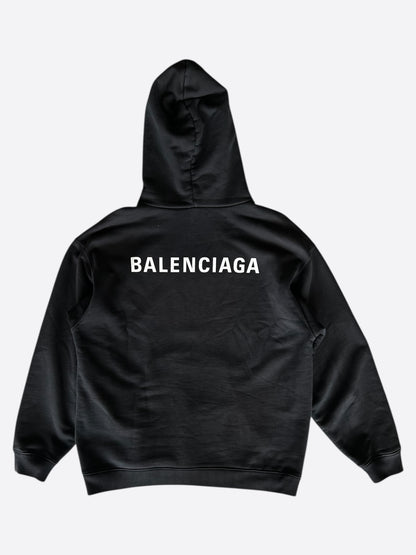 Balenciaga Black & White Logo Hoodie