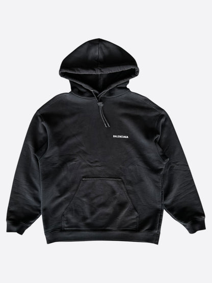 Balenciaga Black & White Logo Hoodie