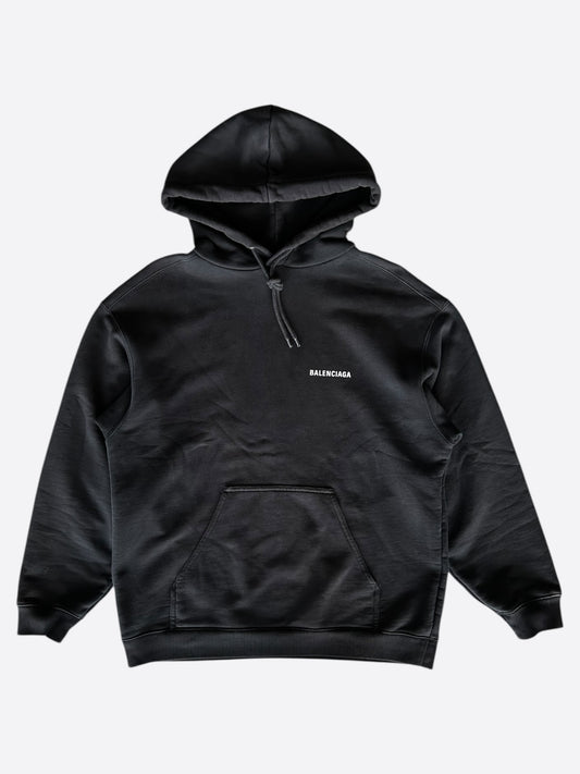 Balenciaga Black & White Logo Hoodie